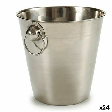 Eiskübel Kinvara Silberfarben Edelstahl 1 L 12 x 12 x 12 cm 14 x 12 x 12 cm (24 Stück)