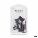 Klammern Pincello Schwarz Metall Clip Mittel (24 Stück)