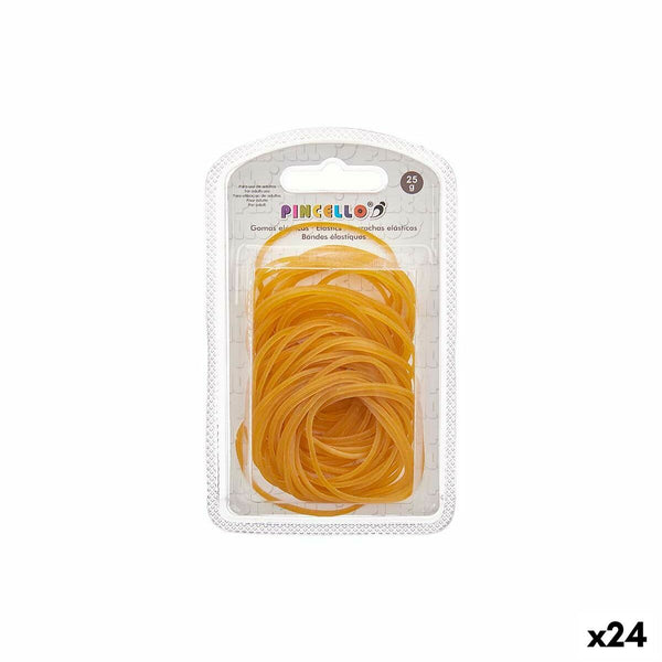 Gummibänder Pincello Gelb 7,5 x 12,5 x 2 cm groß (24 Stück)