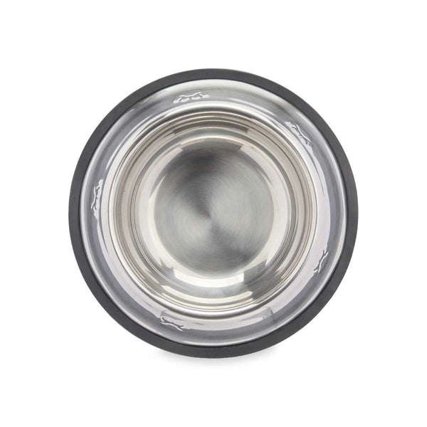 Futternapf für Hunde Mascow 310 Grau Silberfarben Gummi Metall 22 x 6 x 22 cm (12 Stück)