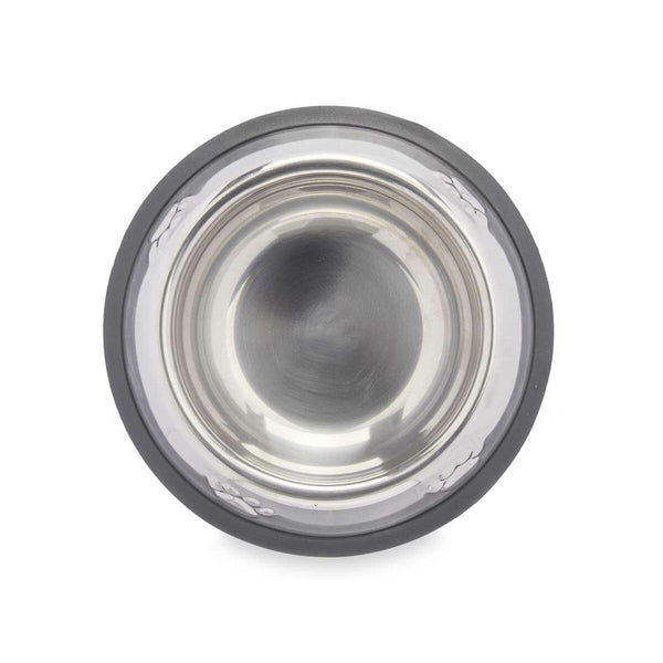 Futternapf für Hunde Mascow 312 Grau Silberfarben Gummi Metall 15 x 4 x 15 cm (24 Stück)