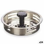 Spülbecken-Sieb Kinvara 1000B Schwarz Silberfarben Edelstahl Ø 8,5 cm (24 Stück)