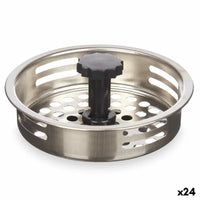 Spülbecken-Sieb Kinvara 1000B Schwarz Silberfarben Edelstahl Ø 8,5 cm (24 Stück)