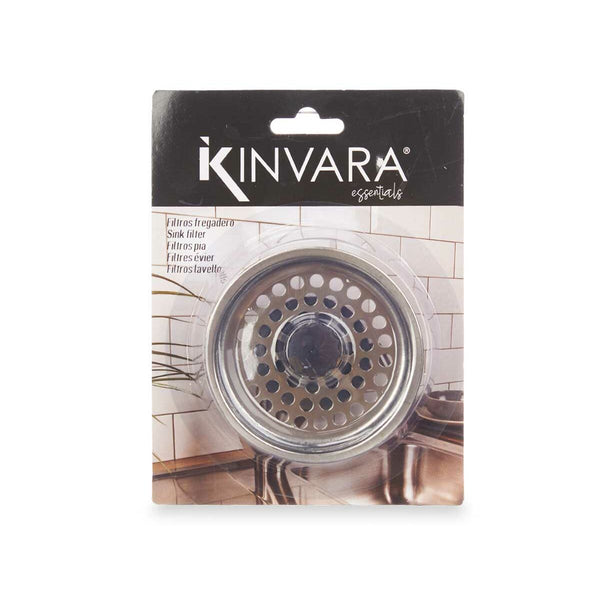 Spülbecken-Sieb Kinvara 1000B Schwarz Silberfarben Edelstahl Ø 8,5 cm (24 Stück)