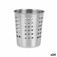 Besteckkorb Kinvara Silberfarben Stahl 12,5 x 14,5 x 12,5 cm (24 Stück)