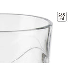 Gläserset Wellen Durchsichtig Glas 265 ml (8 Stück)