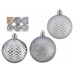 Weihnachtskugeln-Set Ø 6 cm Silberfarben PVC (12 Stück)