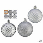 Weihnachtskugeln-Set Ø 6 cm Silberfarben PVC (12 Stück)