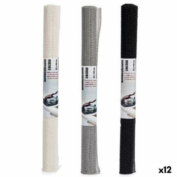 Anti-Rutsch-Matte Kinvara Weiß Schwarz Grau Gummi 45 x 0,1 x 100 cm 4,5 x 45 x 4,5 cm (12 Stück)