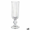 Champagnerglas Streifen Durchsichtig Glas 160 ml (6 Stück)