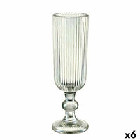 Champagnerglas Vivalto OCT-DK80006C grün Glas 160 ml Streifen (6 Stück)