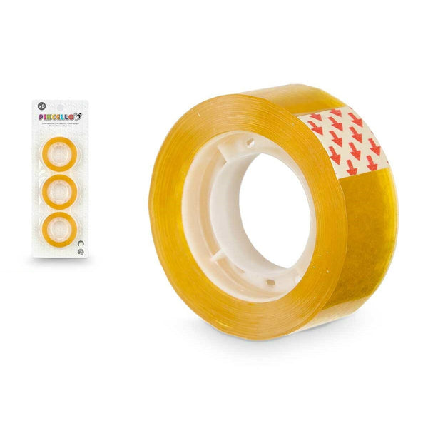 Klebeband Pincello Gelb 8,5 x 23 x 2 cm 2,7 x 40 x 1,8 cm Satz 3 Stücke (48 Stück)