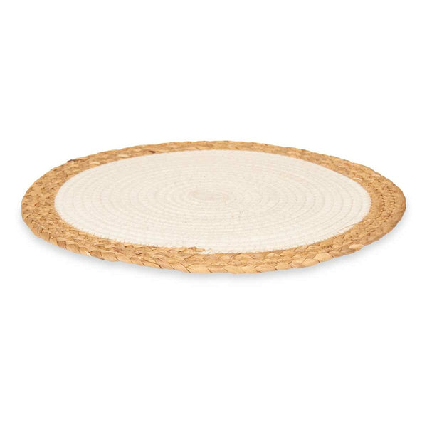 Untersetzer Kinvara Weiß Braun Baumwolle Seetang 35 x 0,6 x 35 cm (24 Stück)