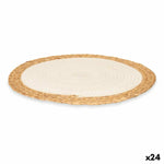 Untersetzer Kinvara Weiß Braun Baumwolle Seetang 35 x 0,6 x 35 cm (24 Stück)