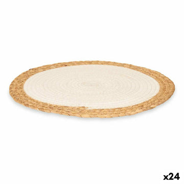 Untersetzer Kinvara Weiß Braun Baumwolle Seetang 35 x 0,6 x 35 cm (24 Stück)