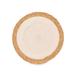 Untersetzer Kinvara Weiß Braun Baumwolle Seetang 35 x 0,6 x 35 cm (24 Stück)