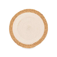 Untersetzer Kinvara Weiß Braun Baumwolle Seetang 35 x 0,6 x 35 cm (24 Stück)