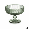 Eiscreme- und Milchshakes-Becher Streifen grün Glas 310 ml (6 Stück)