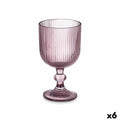 Glas Streifen Rosa 370 ml (6 Stück)