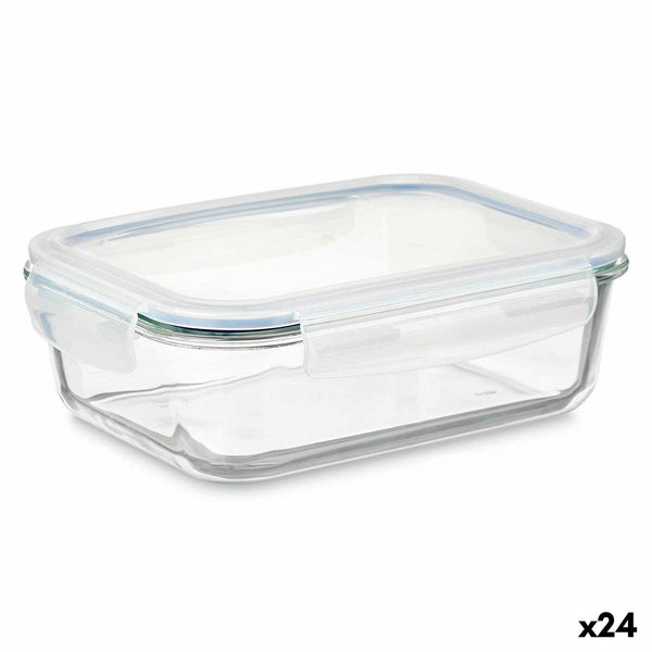 Lunchbox Vivalto C2-600K C2-600K Durchsichtig Silikon Polypropylen Borosilikatglas 640 ml (24 Stück)