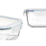 Lunchbox Vivalto C2-600K C2-600K Durchsichtig Silikon Polypropylen Borosilikatglas 640 ml (24 Stück)