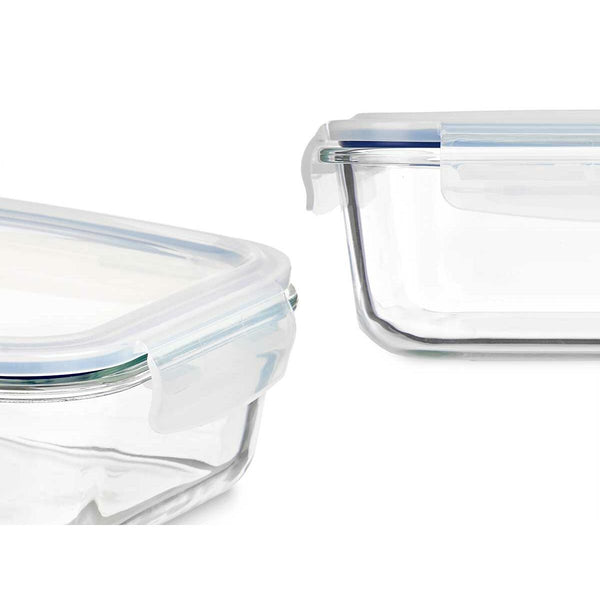 Lunchbox Vivalto C2-600K C2-600K Durchsichtig Silikon Polypropylen Borosilikatglas 640 ml (24 Stück)