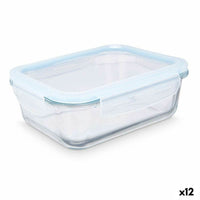 Lunchbox Vivalto 90549 90549 Durchsichtig Silikon Polypropylen Borosilikatglas 1 L 1L (12 Stück)