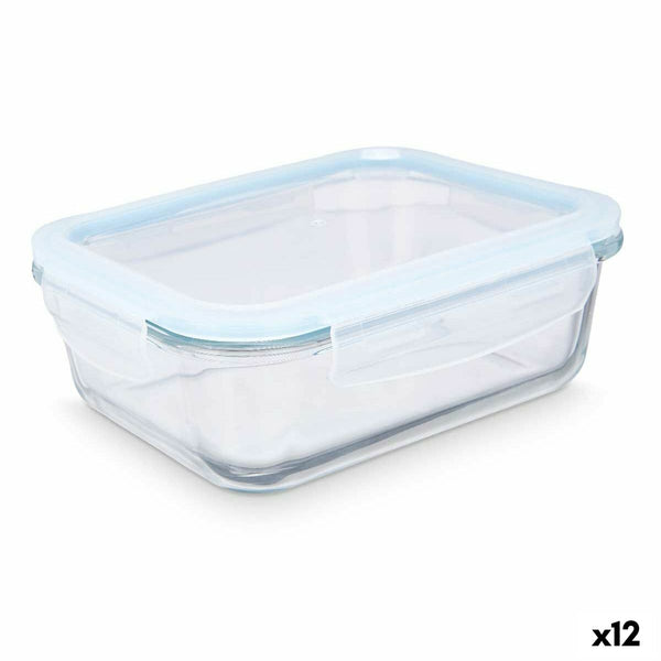 Lunchbox Vivalto 90549 90549 Durchsichtig Silikon Polypropylen Borosilikatglas 1 L 1L (12 Stück)