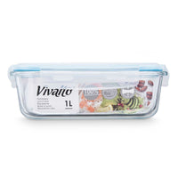 Lunchbox Vivalto 90549 90549 Durchsichtig Silikon Polypropylen Borosilikatglas 1 L 1L (12 Stück)