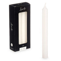 Kerzen-Set Acorde Weiß 2 x 2 x 20 cm 8,5 x 21 x 4,5 cm (12 Stück)