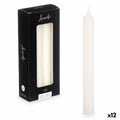 Kerzen-Set Acorde Weiß 2 x 2 x 20 cm 8,5 x 21 x 4,5 cm (12 Stück)