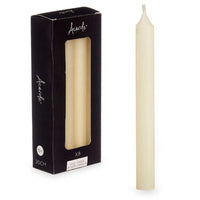 Kerzen-Set Acorde Creme 2 x 2 x 20 cm 8,5 x 21 x 4,5 cm (12 Stück)