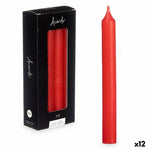 Kerzen-Set Acorde Rot 2 x 2 x 20 cm 8,5 x 21 x 4,5 cm (12 Stück)