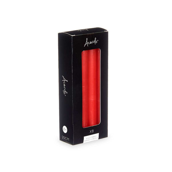 Kerzen-Set Acorde Rot 2 x 2 x 20 cm 8,5 x 21 x 4,5 cm (12 Stück)