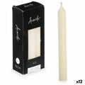 Kerzen-Set Acorde Creme 2 x 2 x 15 cm 6 x 15 x 4 cm (12 Stück)