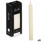 Kerzen-Set Acorde Creme 2 x 2 x 15 cm 6 x 15 x 4 cm (12 Stück)