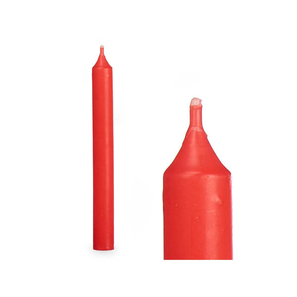Kerzen-Set Acorde Rot 2 x 2 x 15 cm 6 x 15 x 4 cm (12 Stück)