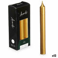 Kerzen-Set Acorde Gold 2 x 2 x 15 cm 6 x 15 x 4 cm (12 Stück)