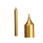 Kerzen-Set Acorde Gold 2 x 2 x 15 cm 6 x 15 x 4 cm (12 Stück)