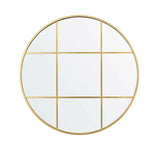 Wandspiegel KM1371-G Gold Fenster 80 x 80 x 3 cm Kreis (3 Stück)