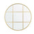 Wandspiegel KM1371-G Gold Fenster 80 x 80 x 3 cm Kreis (3 Stück)