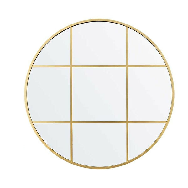 Wandspiegel KM1371-G Gold Fenster 80 x 80 x 3 cm Kreis (3 Stück)
