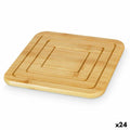Untersetzer Kinvara natürlich Bambus karriert 19 x 1 x 19 cm 18,7 x 1 x 18,7 cm (24 Stück)