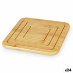 Untersetzer Kinvara natürlich Bambus karriert 19 x 1 x 19 cm 18,7 x 1 x 18,7 cm (24 Stück)