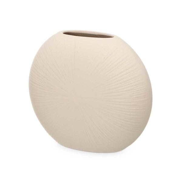 Vase Gift Decor Beige aus Keramik kreisförmig 29 x 26 x 11 cm (4 Stück)