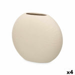 Vase Gift Decor Beige aus Keramik kreisförmig 29 x 26 x 11 cm (4 Stück)