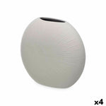Vase Gift Decor Grau aus Keramik kreisförmig 29 x 26 x 11 cm (4 Stück)