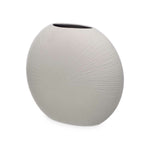 Vase Gift Decor Grau aus Keramik kreisförmig 36 x 34 x 16 cm (2 Stück)
