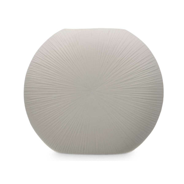 Vase Gift Decor Grau aus Keramik kreisförmig 36 x 34 x 16 cm (2 Stück)