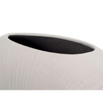 Vase Gift Decor Grau aus Keramik kreisförmig 36 x 34 x 16 cm (2 Stück)